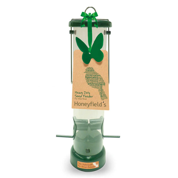 Honeyfields Brushed Stainless Steel Heavy Duty Feeder - DeWaldens Garden Centre