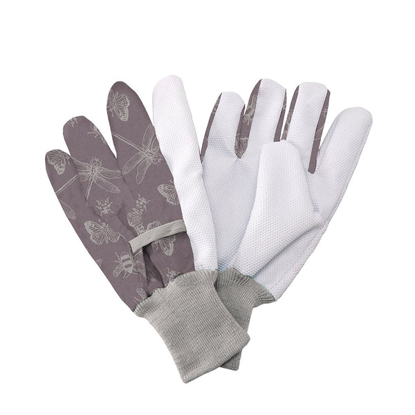Kent & Stowe Flutter Bugs Cotton Gloves | Medium | Purple | DeWaldens Garden Centre