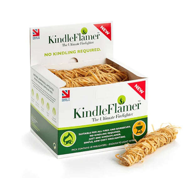 KindleFlamers Natural Firelighters 18 Pack - DeWaldens Garden Centre