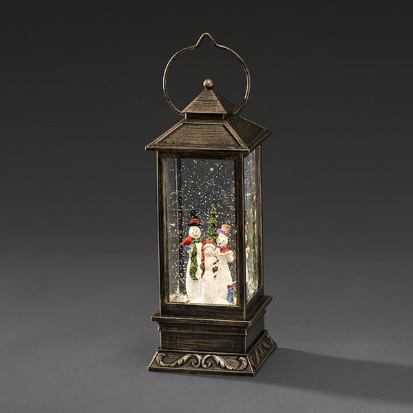 Konstsmide LED Water Lantern (Various Designs) | Snowmen Brown | DeWaldens Garden Centre