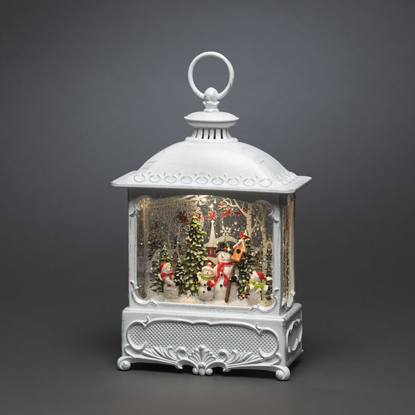 Konstsmide Water Lantern (Various Designs) | Snowmen | White | DeWaldens Garden Centre