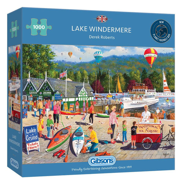 Gibsons 1000 Piece Jigsaw Puzzle - Lake Windermere - DeWaldens Garden Centre