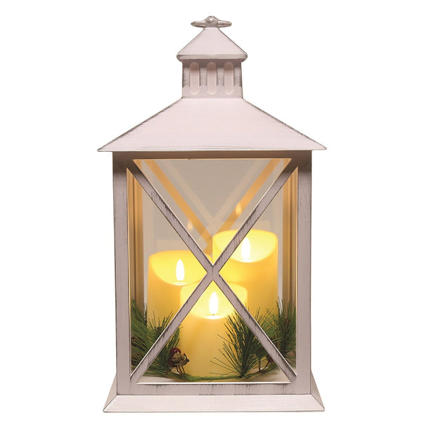 Straits LED Lantern 40cm - White - DeWaldens Garden Centre