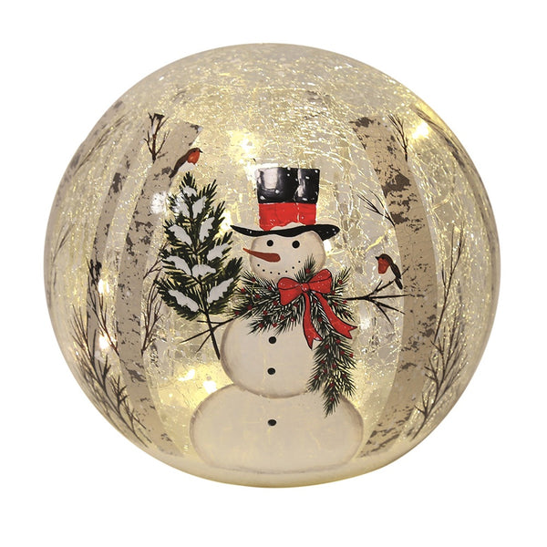 Straits LED Crackle Glass Ball - 15cm - DeWaldens Garden Centre