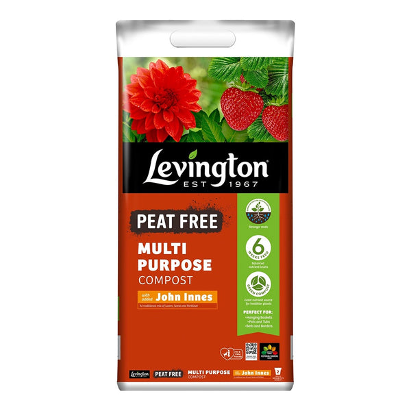 Levington Peat Free Multi Purpose Compost with John Innes 10ltr - DeWaldens Garden Centre