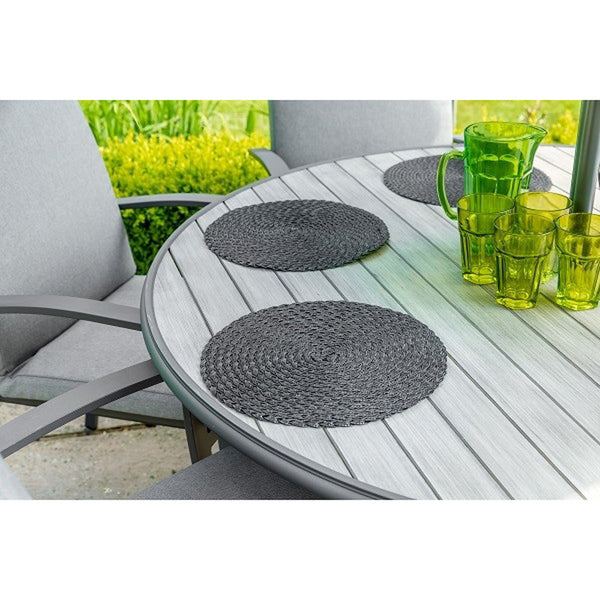 Turin 6 Seat Dining Set With 3m Parasol - DeWaldens Garden Centre