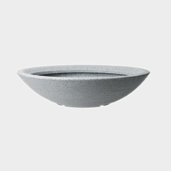 Stewarts Varese Low Bowl Planter | Alpine Grey | 60cm | DeWaldens Garden Centre