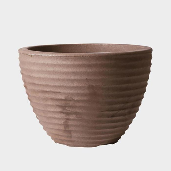 Stewarts Low Honey Pot Planter | Dark Brown | 49cm | DeWaldens Garden Centre