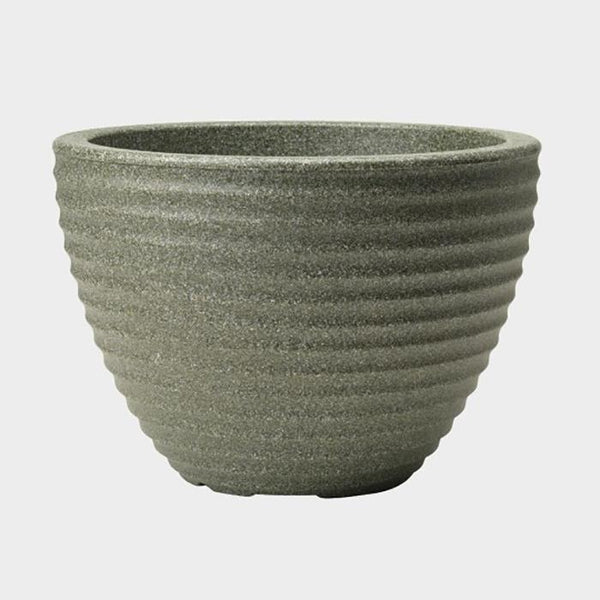 Stewarts Low Honey Pot Planter | Marble Green | 49cm | DeWaldens Garden Centre