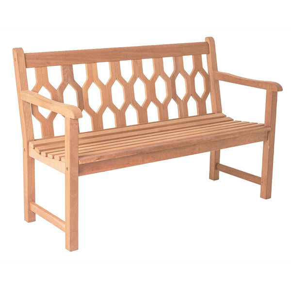 Alexander Rose Mahogany Lattice 4ft Bench - DeWaldens Garden Centre