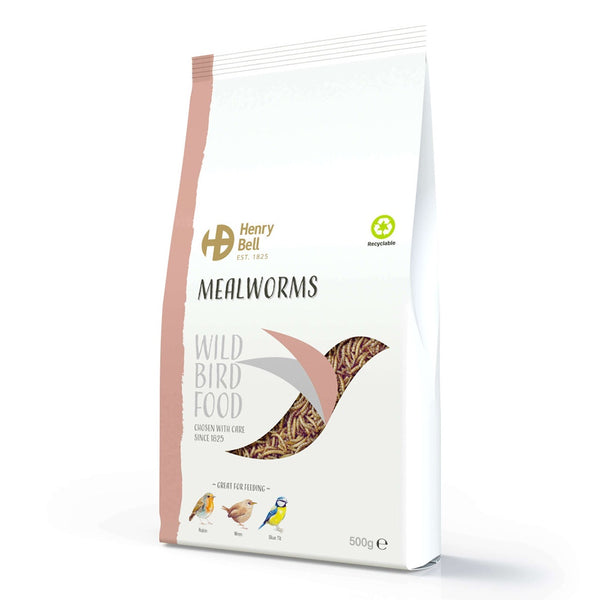 Henry Bell Mealworms 500g - DeWaldens Garden Centre