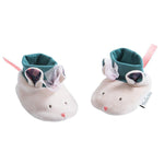 Moulin Roty Baby Slippers | Mouse | DeWaldens Garden Centre