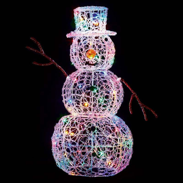 Premier 90cm Lit Soft Acrylic Snowman - DeWaldens Garden Centre