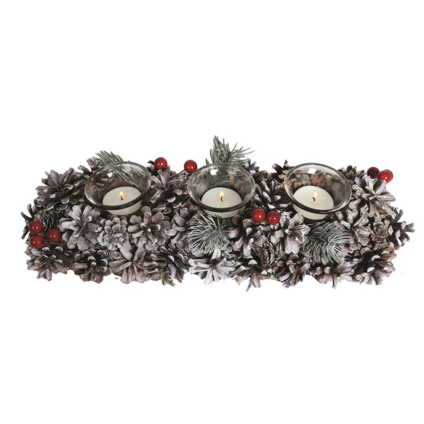 Straits Natural Pine Cone Tealight Holder - DeWaldens Garden Centre