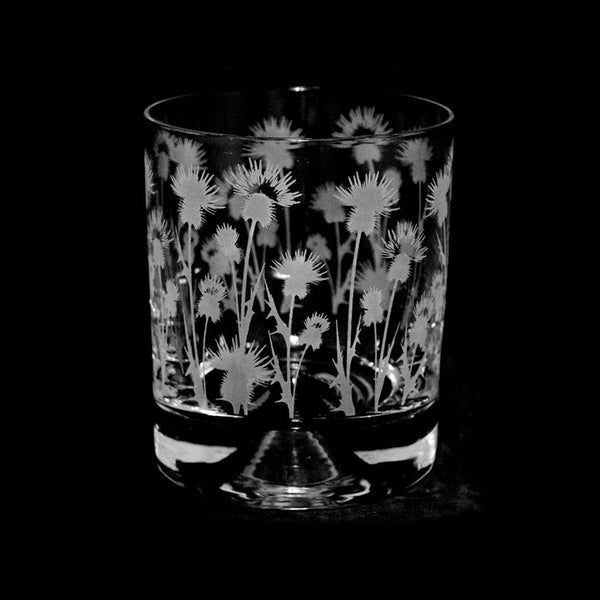 Animo Glass - Thistle Whisky Tumbler - DeWaldens Garden Centre