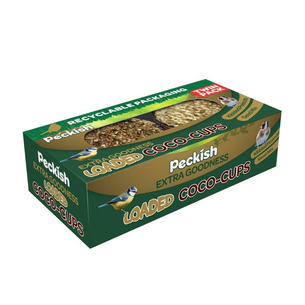 Peckish Extra Goodness Loaded Coco-Cups Twin Pack - DeWaldens Garden Centre