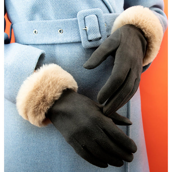 Powder Bettina Faux Suede Gloves - DeWaldens Garden Centre