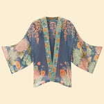 Powder Trailing Wisteria Kimono Jacket - Ink - DeWaldens Garden Centre