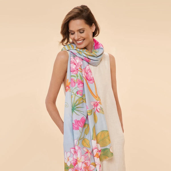 Powder Printed Floral Jungle Scarf - Lavender - DeWaldens Garden Centre