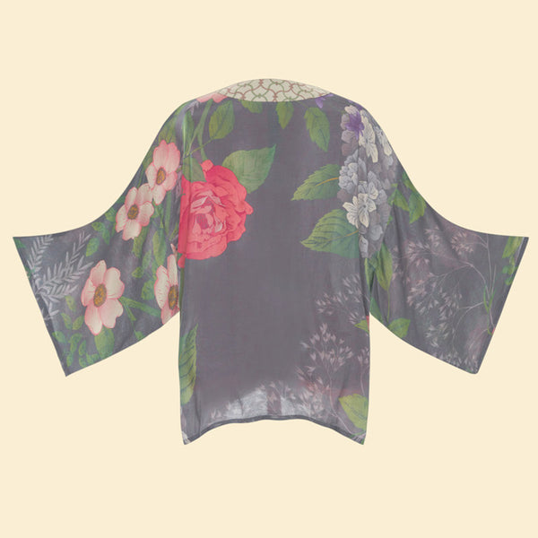 Powder Hedgerow Kimono Jacket - Pewter - DeWaldens Garden Centre