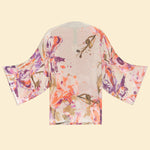 Powder Orchid & Iris Kimono Jacket - Coconut - DeWaldens Garden Centre