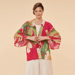 Powder Delicate Tropical Kimono Jacket - Dark Rose - DeWaldens Garden Centre