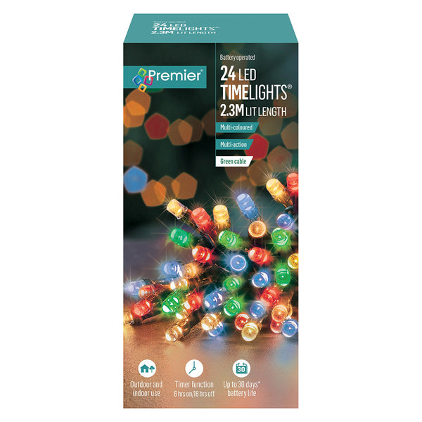 Premier 24 Multi-Action LED Battery Operated Lights - DeWaldens Garden Centre
