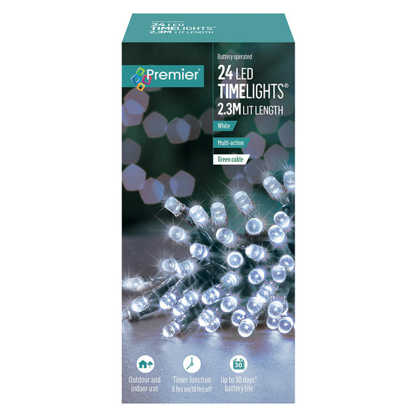 Premier 24 Multi-Action LED Battery Operated Lights - DeWaldens Garden Centre