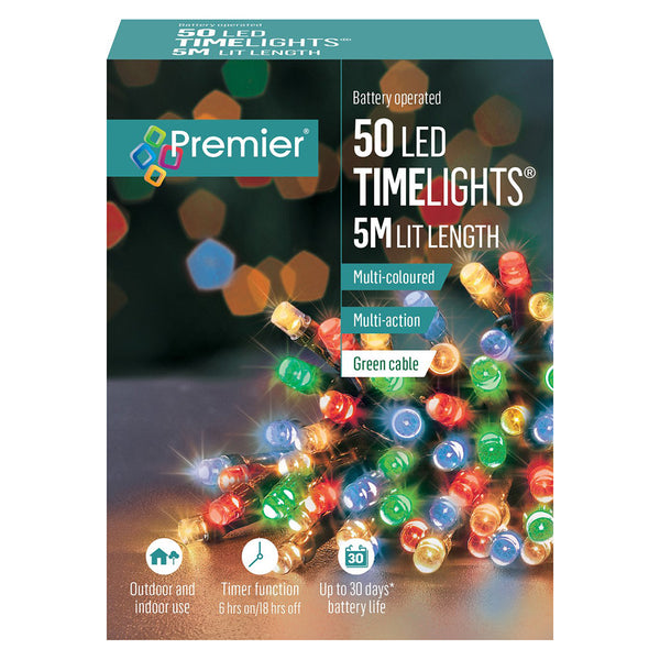 Premier 50 Multi-Action LED Battery Operated Lights - DeWaldens Garden Centre