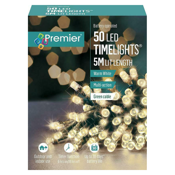 Premier 50 Multi-Action LED Battery Operated Lights - DeWaldens Garden Centre
