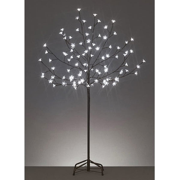 Premier 5ft (150cm) White LED Cherry Tree - DeWaldens Garden Centre