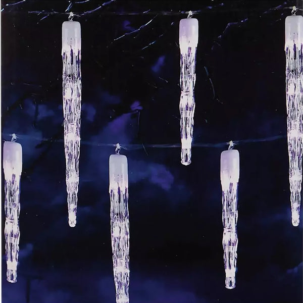 Premier 24 LED Chaser Icicle Lights | Indoor & Outdoor use | DeWaldens Garden Centre