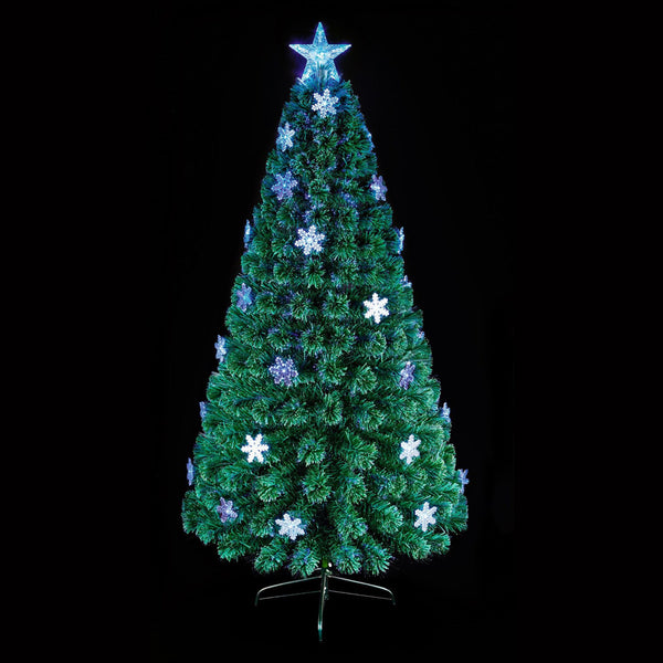 Premier LED Tree With Colour Switch Snowflakes | 1.2 m | DeWaldens Garden Centre