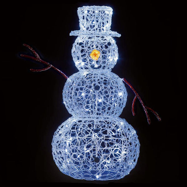 Premier 90cm Lit Soft Acrylic Snowman - DeWaldens Garden Centre