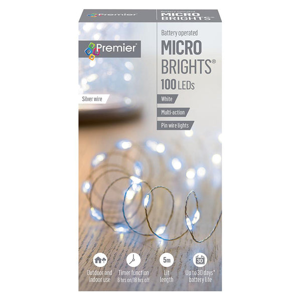 Premier Micro Brights Battery Operated 100 LED Lights - DeWaldens Garden Centre