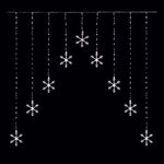 Premier Pin Wire LED Snowflake V-Curtain 1.2m x 1.2m - DeWaldens Garden Centre