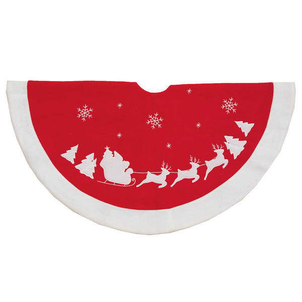 Premier Tree Skirt 90cm | Santa Sleigh | DeWaldens Garden Centre