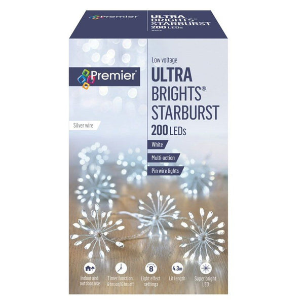 Premier Ultra Brights Starburst Lights - 200 LEDs - DeWaldens Garden Centre