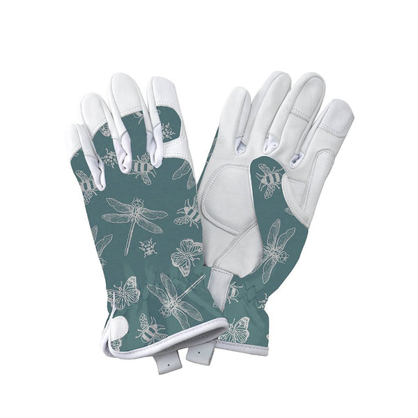 Kent & Stowe Flutter Bugs Leather Gloves | Medium | Teal | DeWaldens Garden Centre