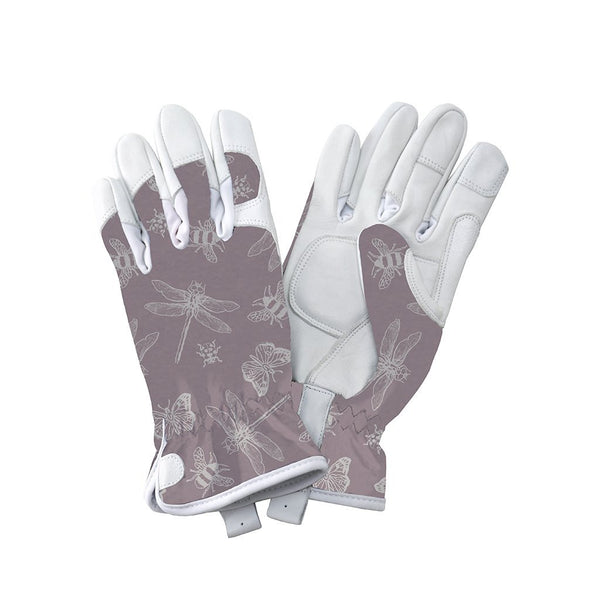 Kent & Stowe Flutter Bugs Leather Gloves | Medium | Purple | DeWaldens Garden Centre