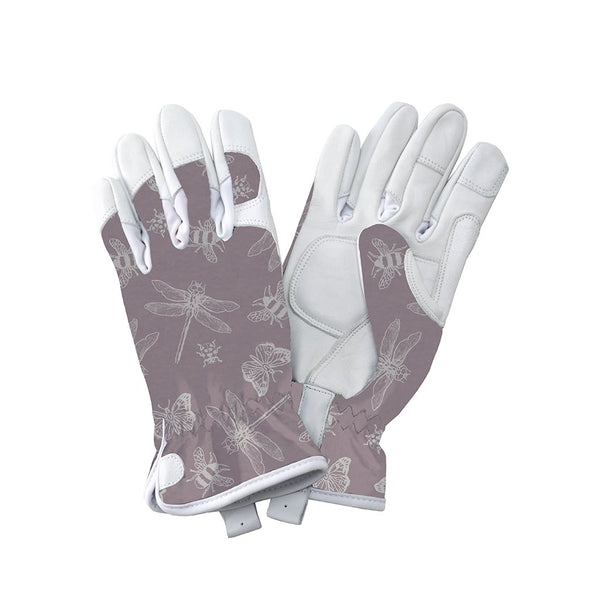 Kent & Stowe Flutter Bugs Leather Gloves | Small | Purple | DeWaldens Garden Centre