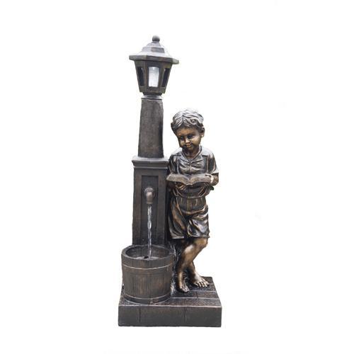 Hamac Water Features Boy Reading at Lamp - DeWaldens Garden Centre