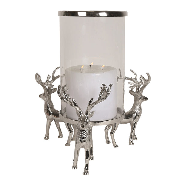 Straits Reindeer Hurricane Candle Holder 37cm - DeWaldens Garden Centre