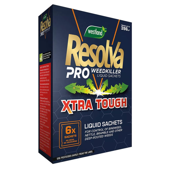 Resolva Pro Xtra Tough Weedkiller Liquid Sachets 6 x 100ml - DeWaldens Garden Centre