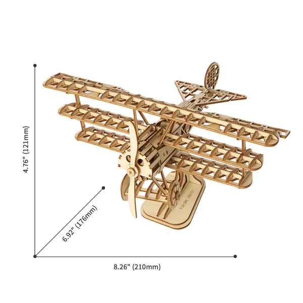 Robotime 3D Wooden Puzzle - Airplane - DeWaldens Garden Centre