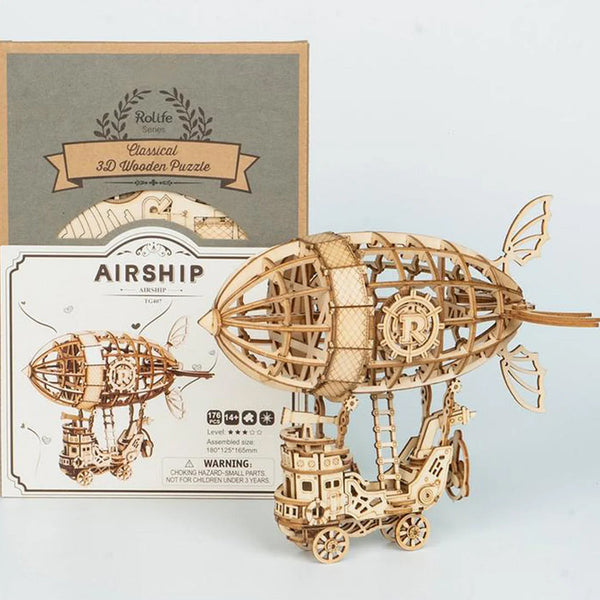 Robotime 3D Wooden Puzzle - Airship - DeWaldens Garden Centre