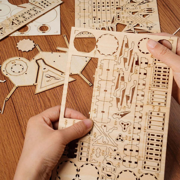 Robotime 3D Wooden Puzzle - Drum Kit - DeWaldens Garden Centre
