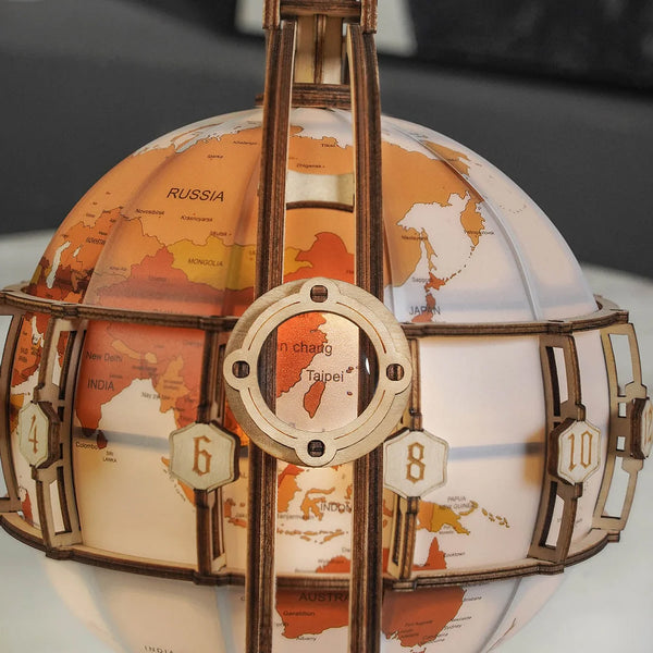 Robotime 3D Wooden Puzzle - Luminous Globe - DeWaldens Garden Centre