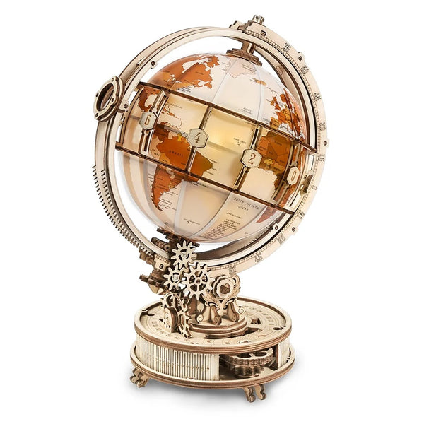 Robotime 3D Wooden Puzzle - Luminous Globe - DeWaldens Garden Centre