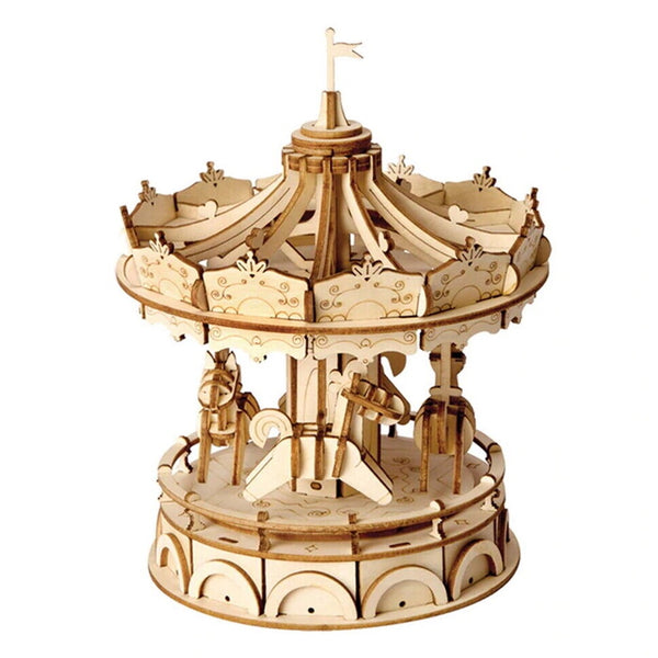Robotime 3D Wooden Puzzle - Merry Go Round - DeWaldens Garden Centre